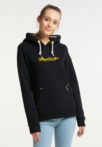 Schmuddelwedda Sweatshirt in Zwart: voorkant