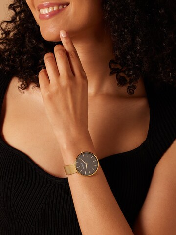 Lucardi Analog Watch 'Masche' in Gold