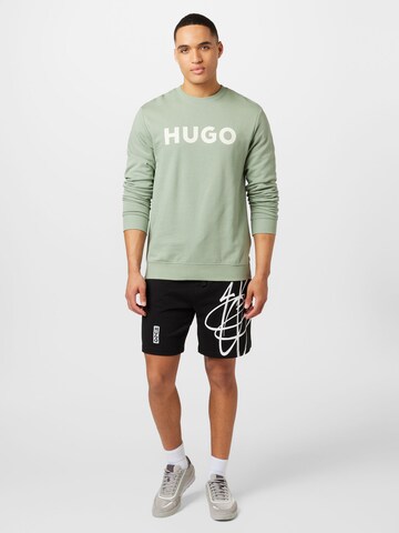 HUGO - Sweatshirt 'Dem' em verde