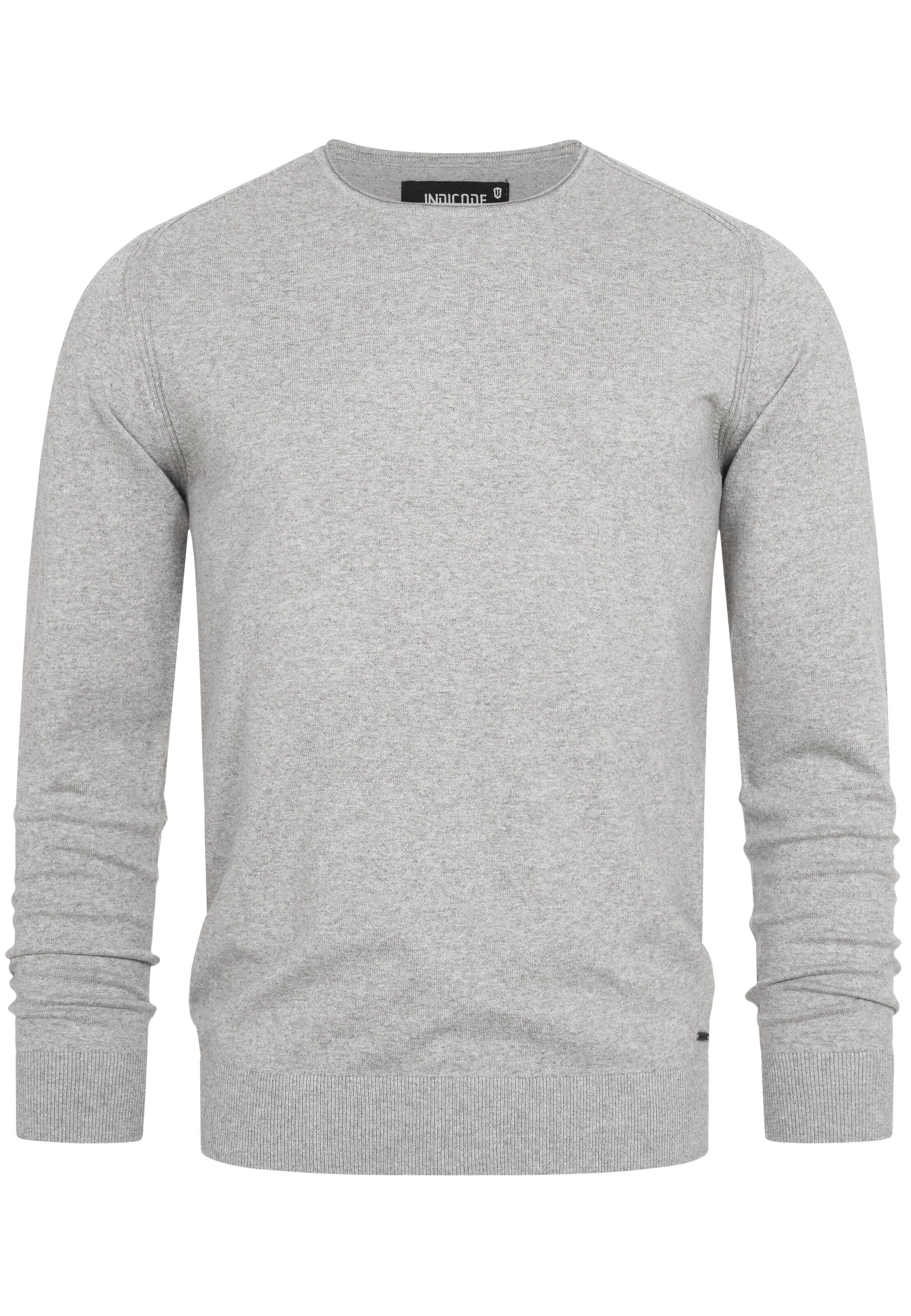 INDICODE JEANS Sweater 'Gamal' in Grey: front