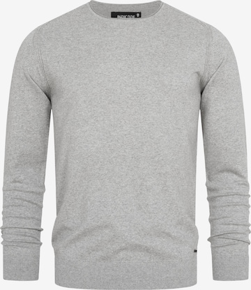 INDICODE JEANS Trui 'Gamal' in Grijs: voorkant