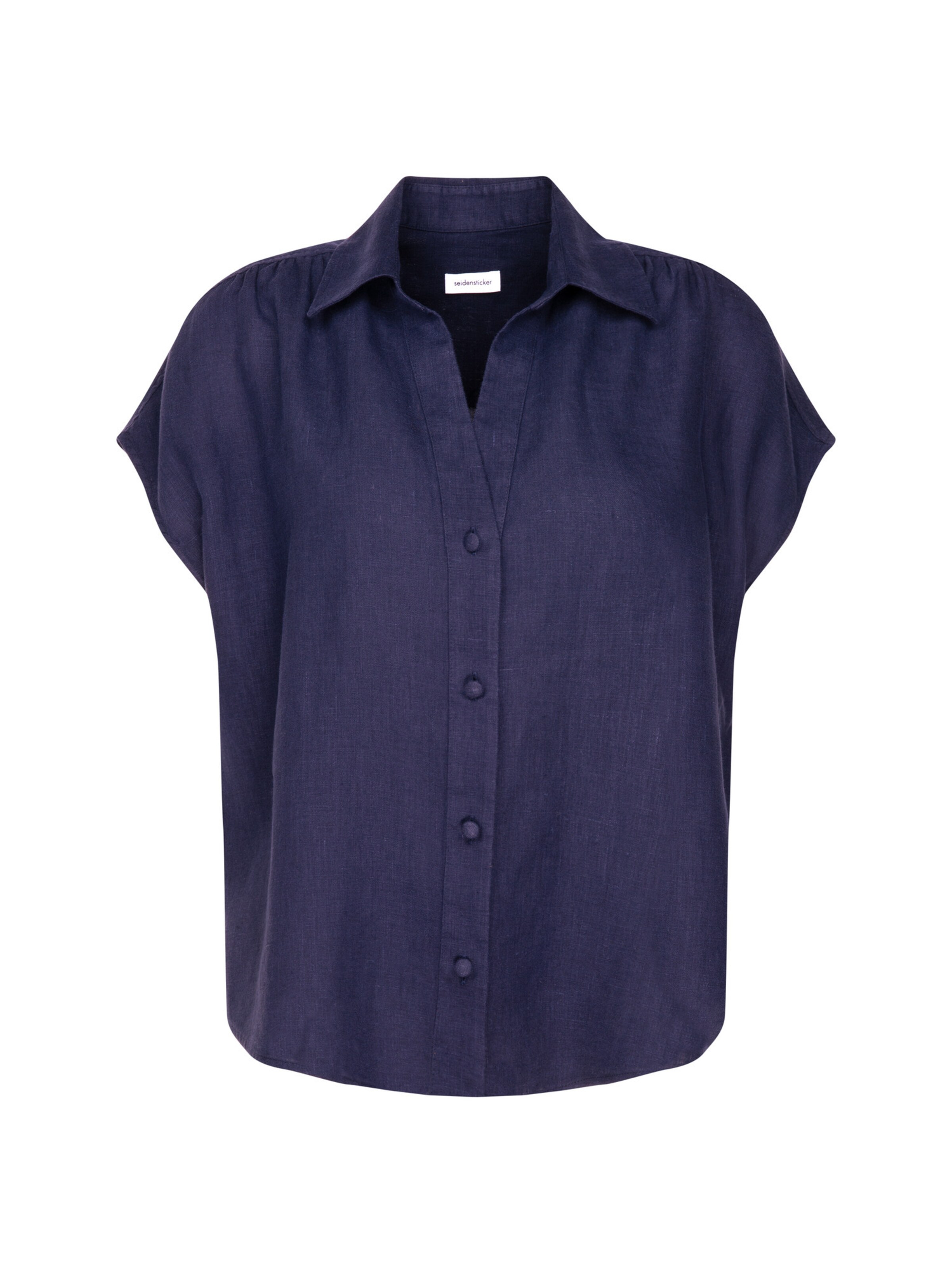 Chemisier 'Schwarze Rose' SEIDENSTICKER en bleu : devant