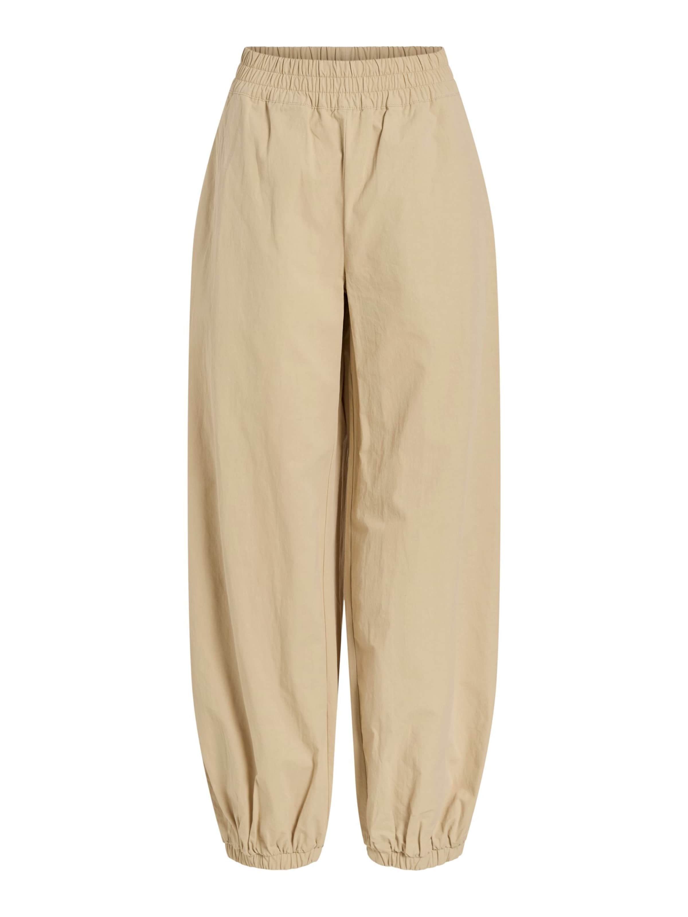 VILA Tapered Broek 'VIMova' in Beige: voorkant