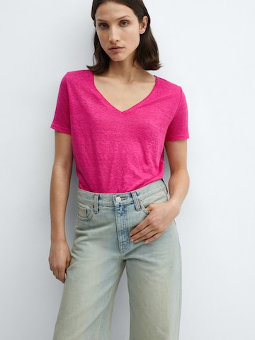 MANGO Shirt 'LINITO' in Pink: front