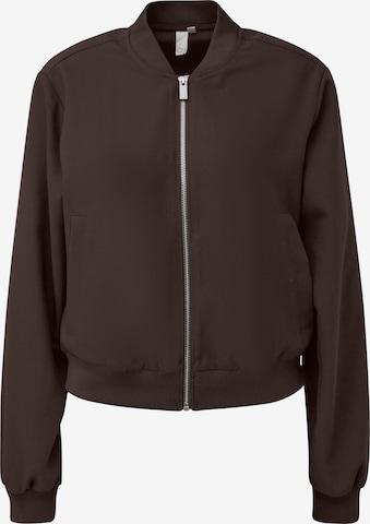 Veste mi-saison QS en marron : devant
