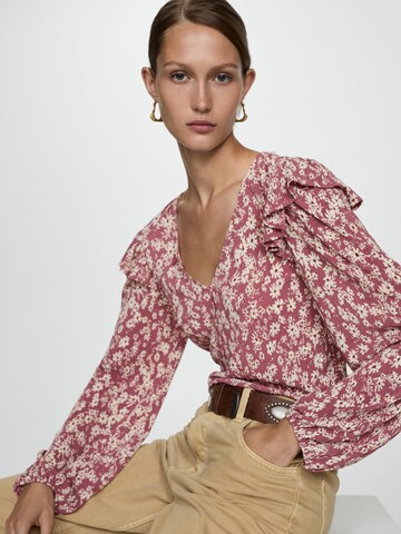 MANGO Blouse 'POMELO2' in Roze: voorkant