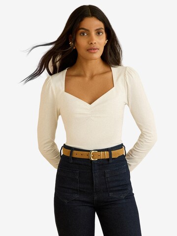 T-shirt love & roses en blanc : devant