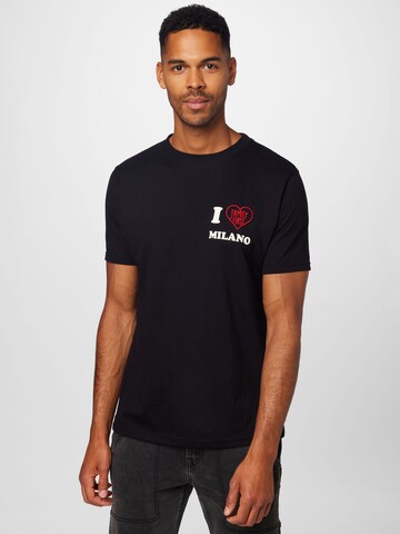 Family First T-Shirt 'I LOVE' in Schwarz: predná strana