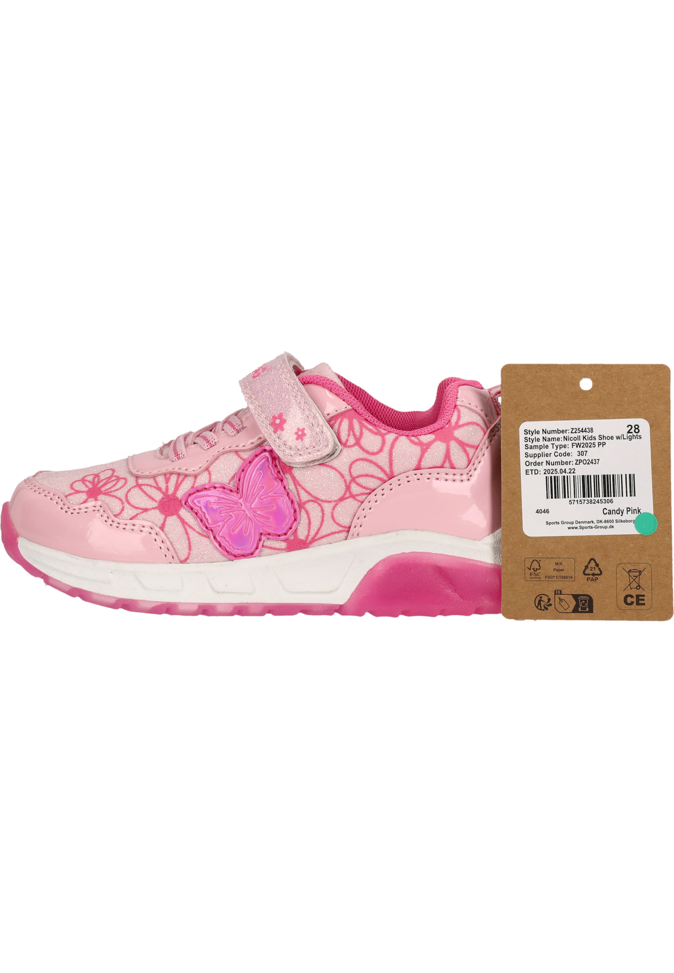 ZigZag Sneakers 'Nicoli' in Roze