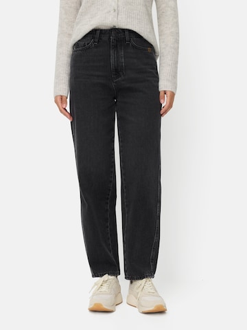 CAMEL ACTIVE Loosefit Barrel Jeans mit Gürtelschlaufen in Schwarz: Vorderseite