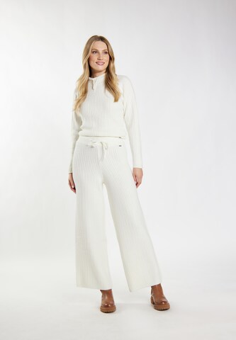 DreiMaster Vintage Wide Leg Bukse i hvit