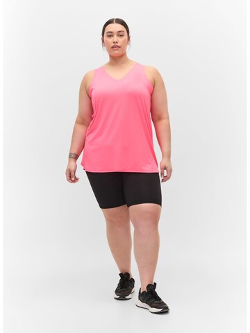 Active by Zizzi Sports Top 'ABASIC' in Pink