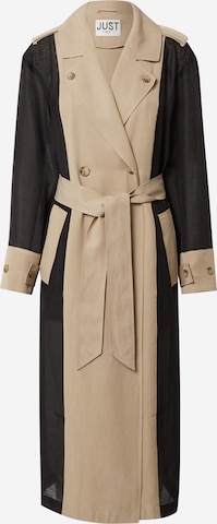 JUST FEMALE Ανοιξιάτικο και φθινοπωρινό παλτό 'Dover' σε μαύρο: μπροστά