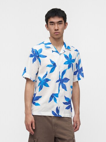 Only & Sons Comfort fit Button Up Shirt 'ONSCAIDEN' in White: front