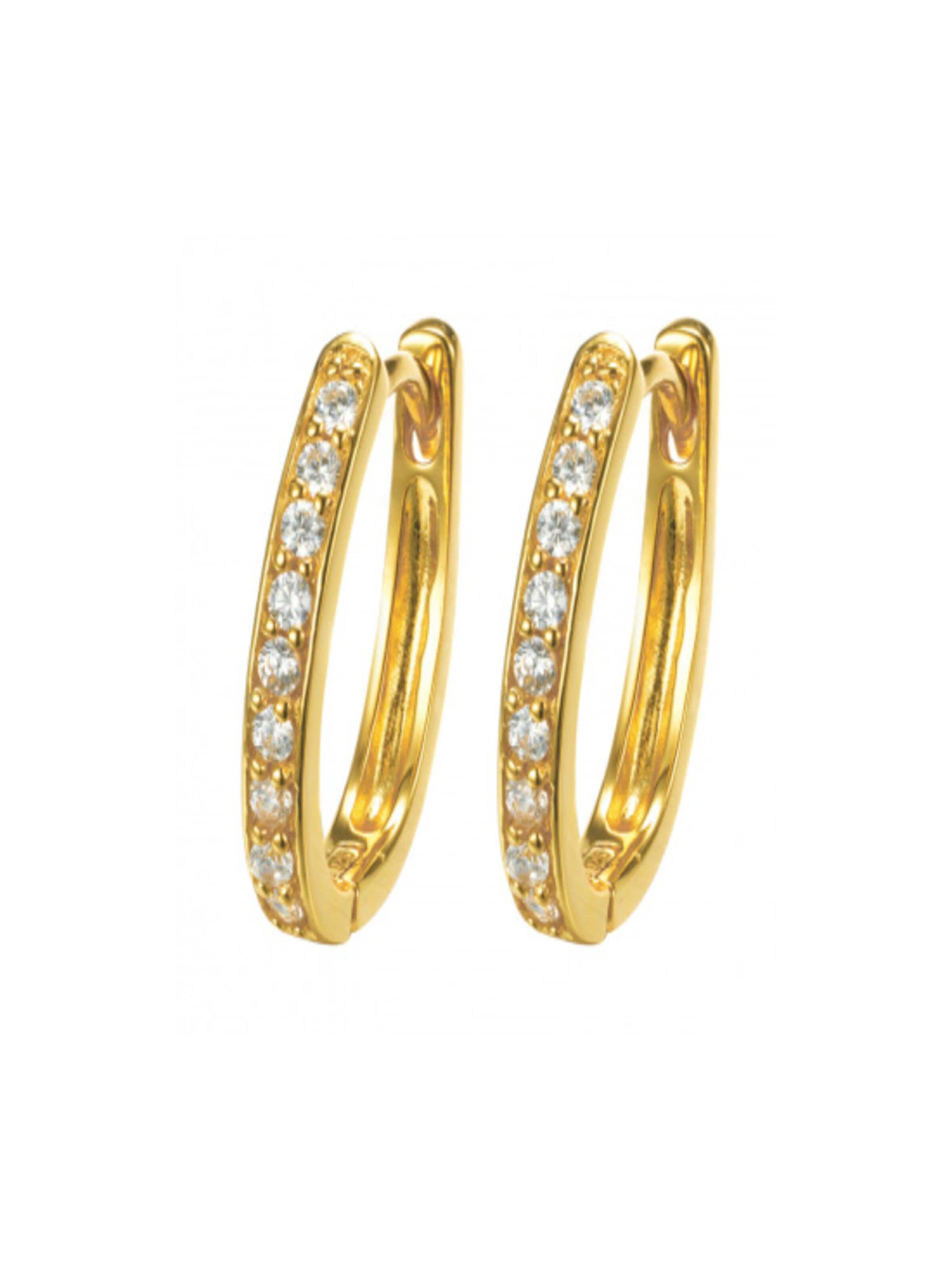 Fiocco Jewelry Earrings 'Oval Bright' in Yellow: front