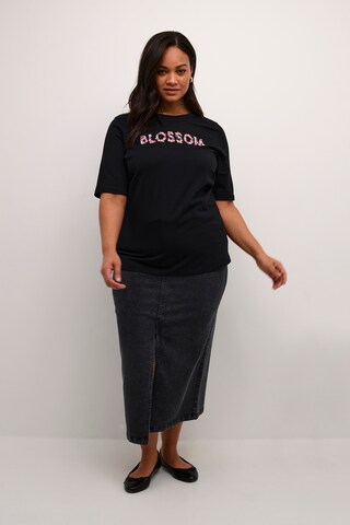 KAFFE CURVE Shirt 'Faya' in Zwart