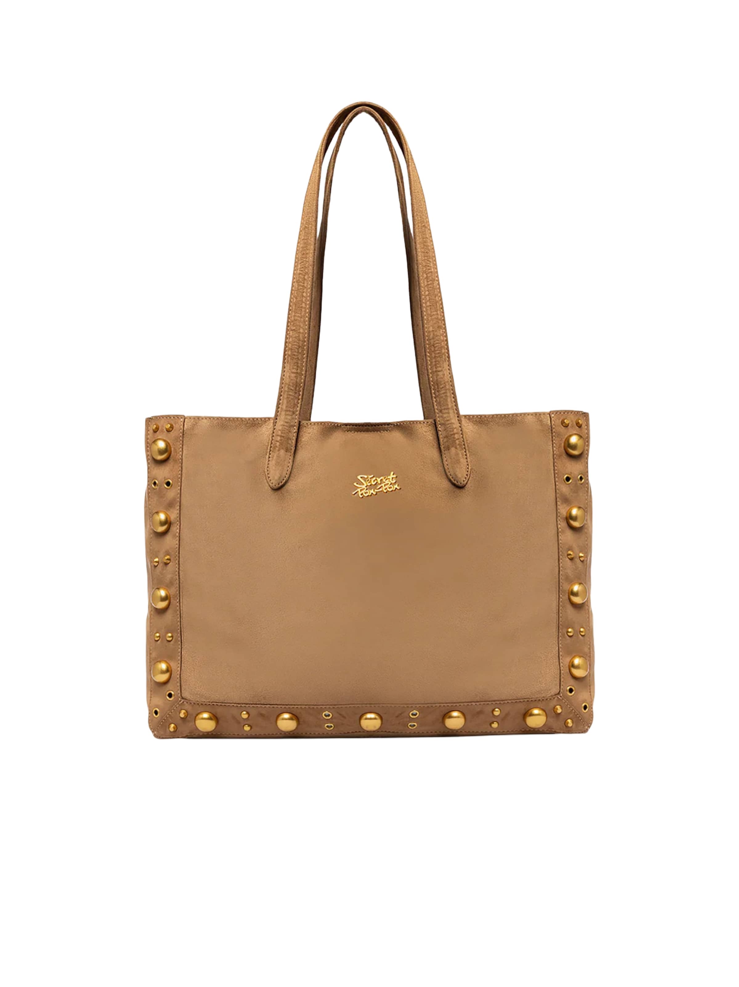 Shopper 'Tatiana' di Secret Pon Pon in beige: frontale