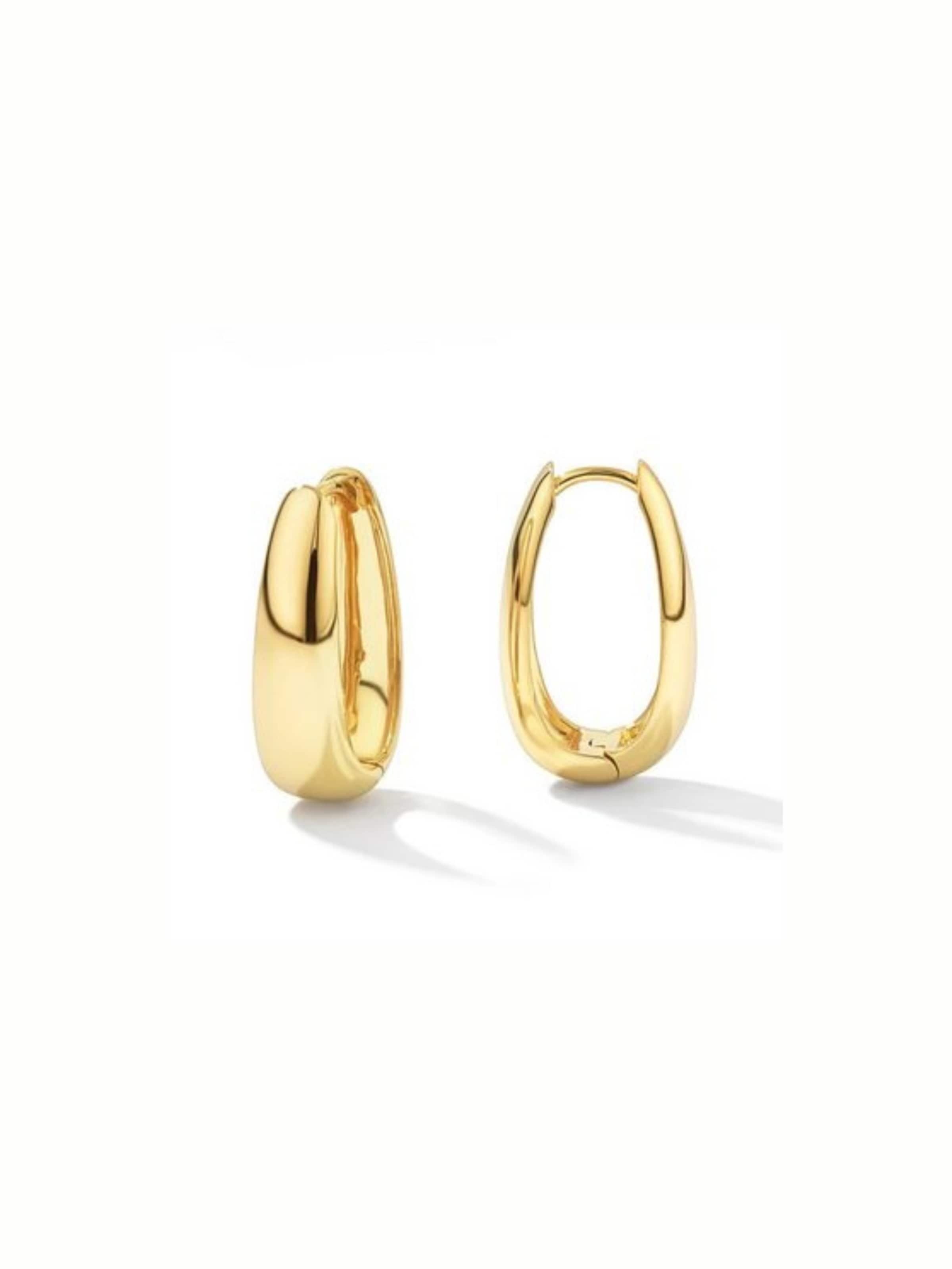 ROUGEMONT Jewellery Earrings 'Wasserfeste Creolen Ohrringe' in Gold: front