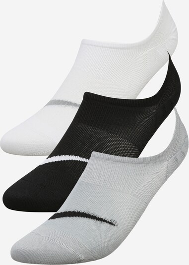 NIKE Chaussettes de sport en gris / noir / blanc, Vue avec produit
