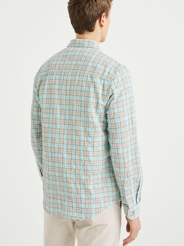 WE Fashion Regular fit Button Up Shirt in Blue