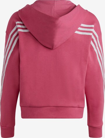 ADIDAS SPORTSWEAR Athletic Zip-Up Hoodie 'Future Icons 3-Stripes ' in Pink