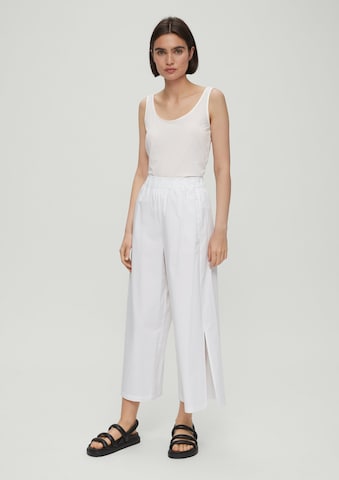 Wide Leg Pantalon s.Oliver BLACK LABEL en blanc