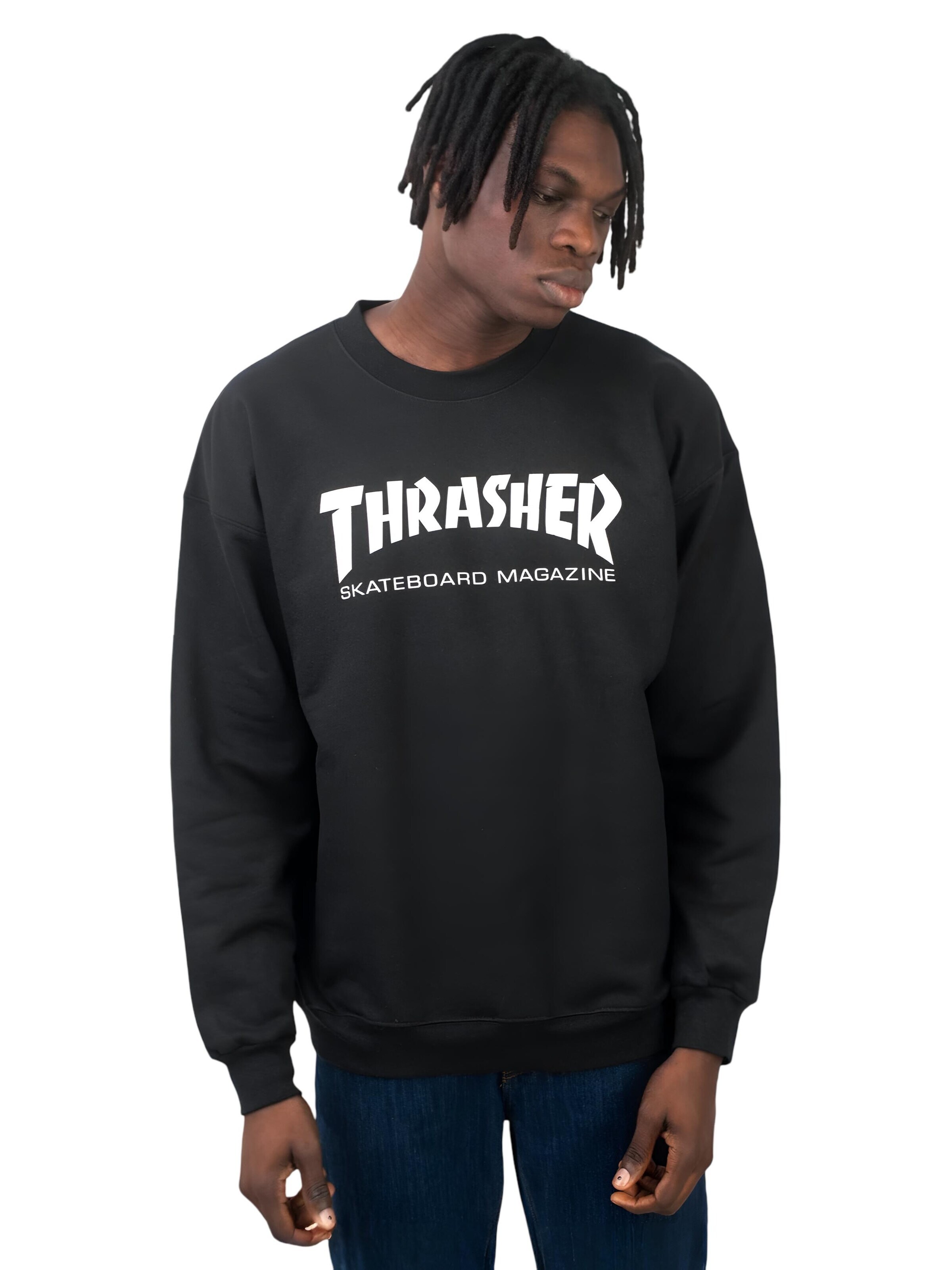 THRASHER Sweatshirt 'SKATE MAG' i svart