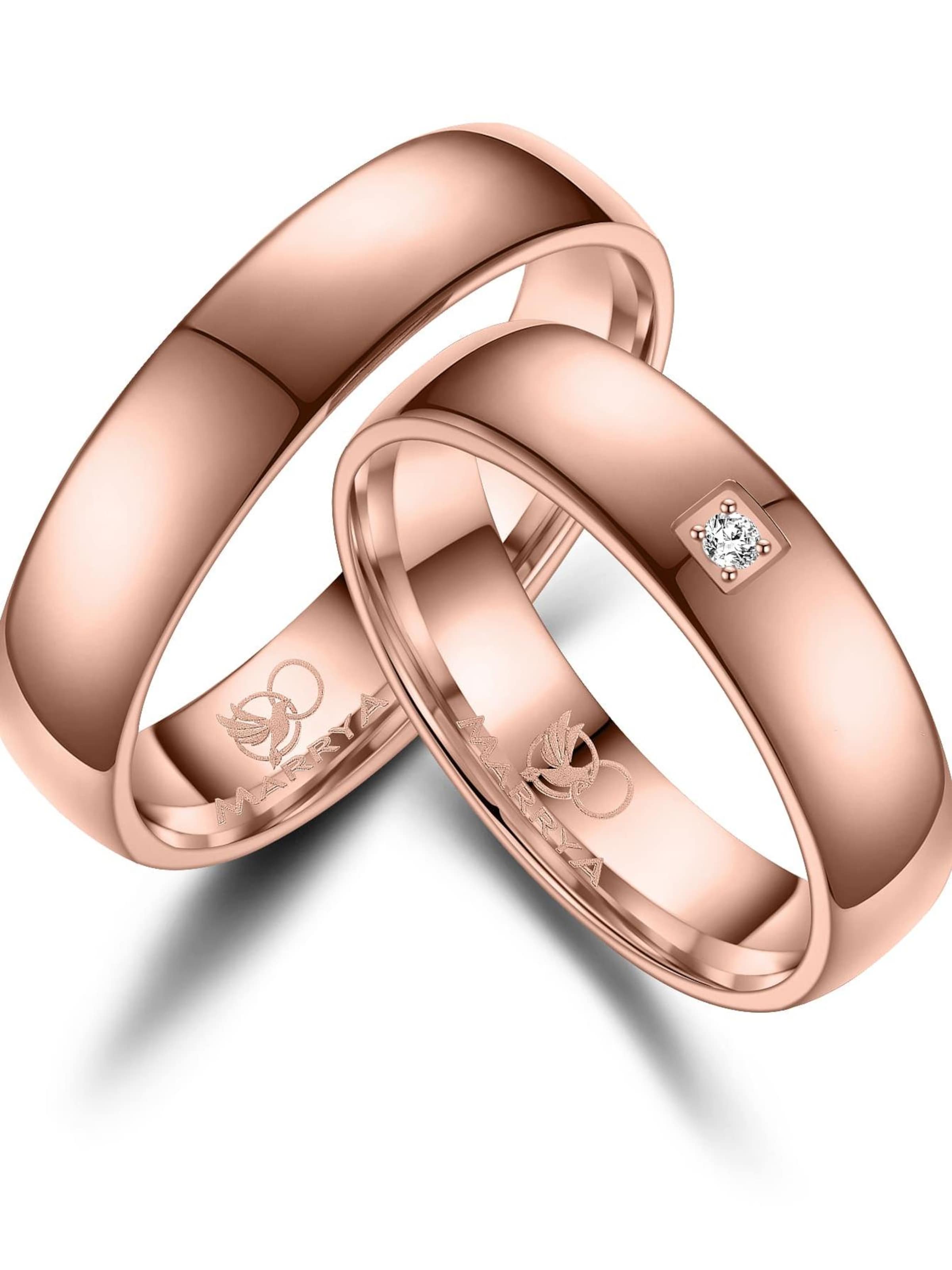 MARRYA Ring 'MARRYA TI-32 Ehering aus Titan' in Pink: front