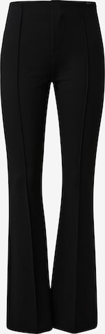 évasé Pantalon QS en noir : devant