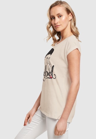 Merchcode T-Shirt 'Rebel' in Beige