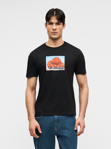 HUGO Футболка 'Dostino' в Черный: спереди