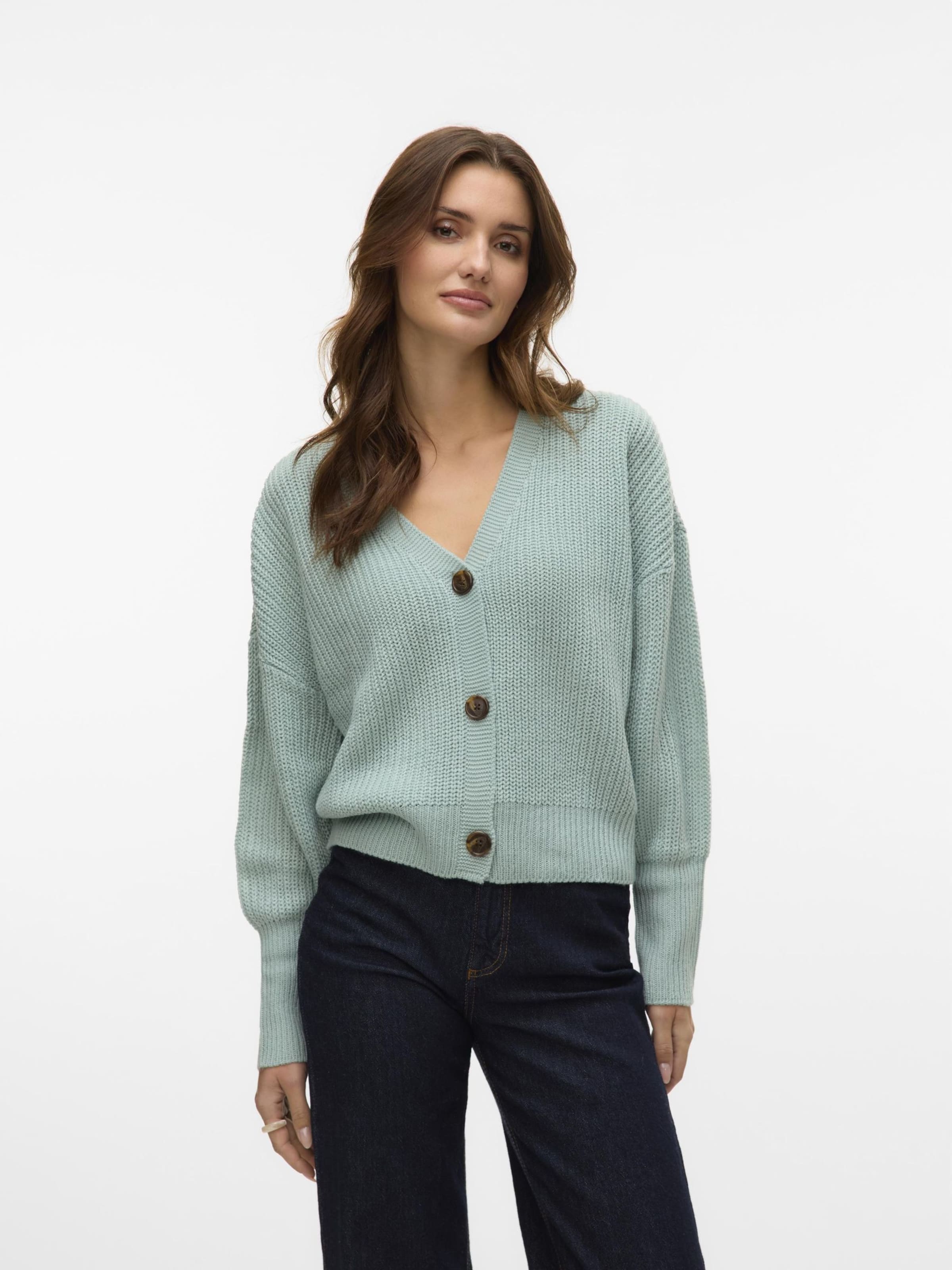 VERO MODA Knit Cardigan 'Lea' in Mint | ABOUT YOU