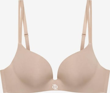 GOD SAVE QUEENS Push-up BH 'Second Skin Teardrop Push-Up Bra' in Beige: voorkant