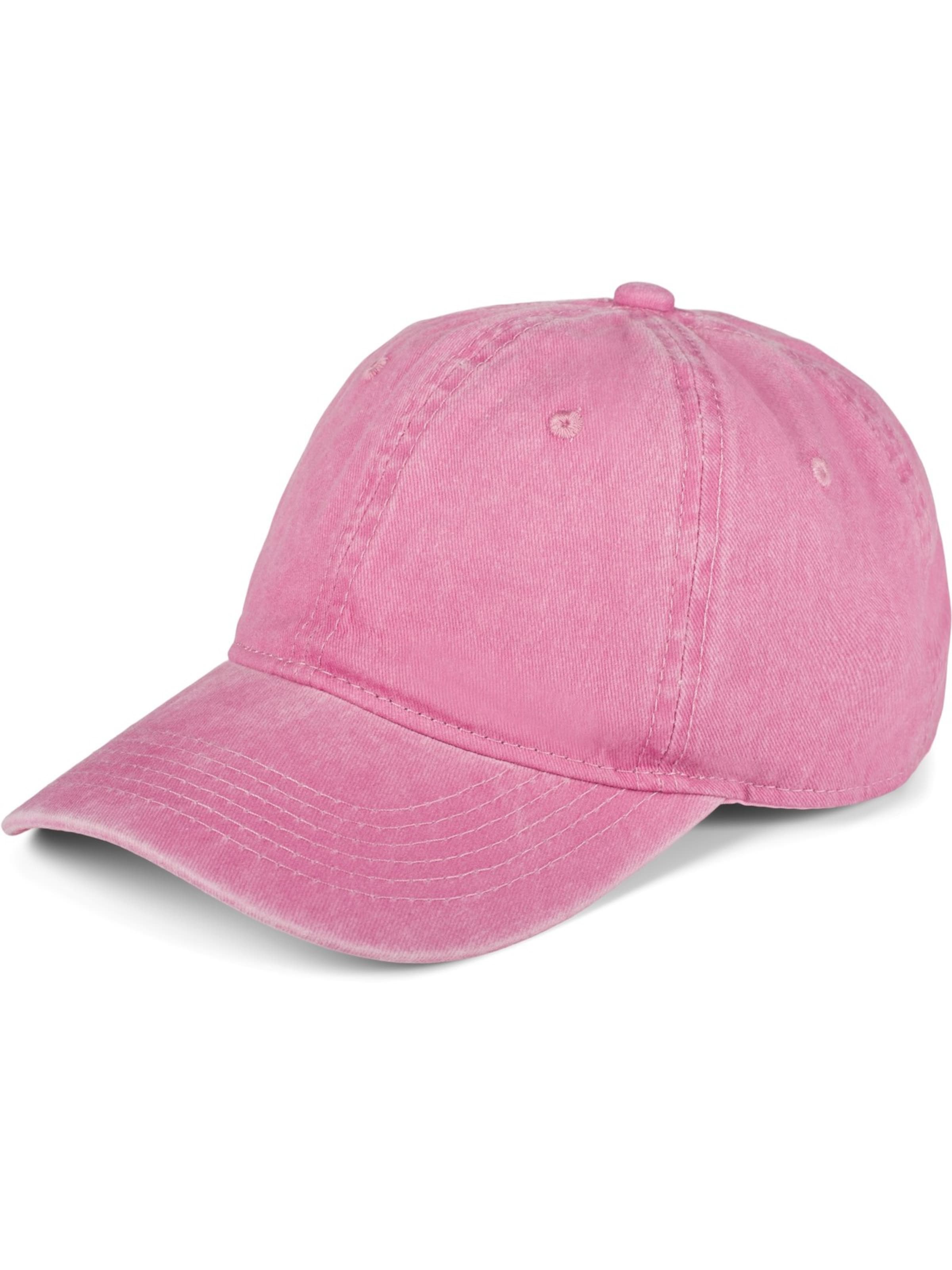 styleBREAKER Cap 'Vintage Cap in washed Optik'‌‌‌‌‌‌‌‌‌ in Pink: Vorderseite