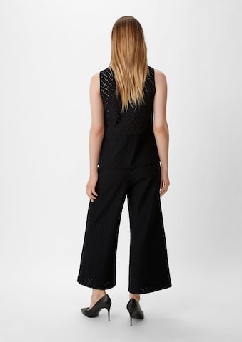 Wide Leg Pantalon COMMA en noir : derrière