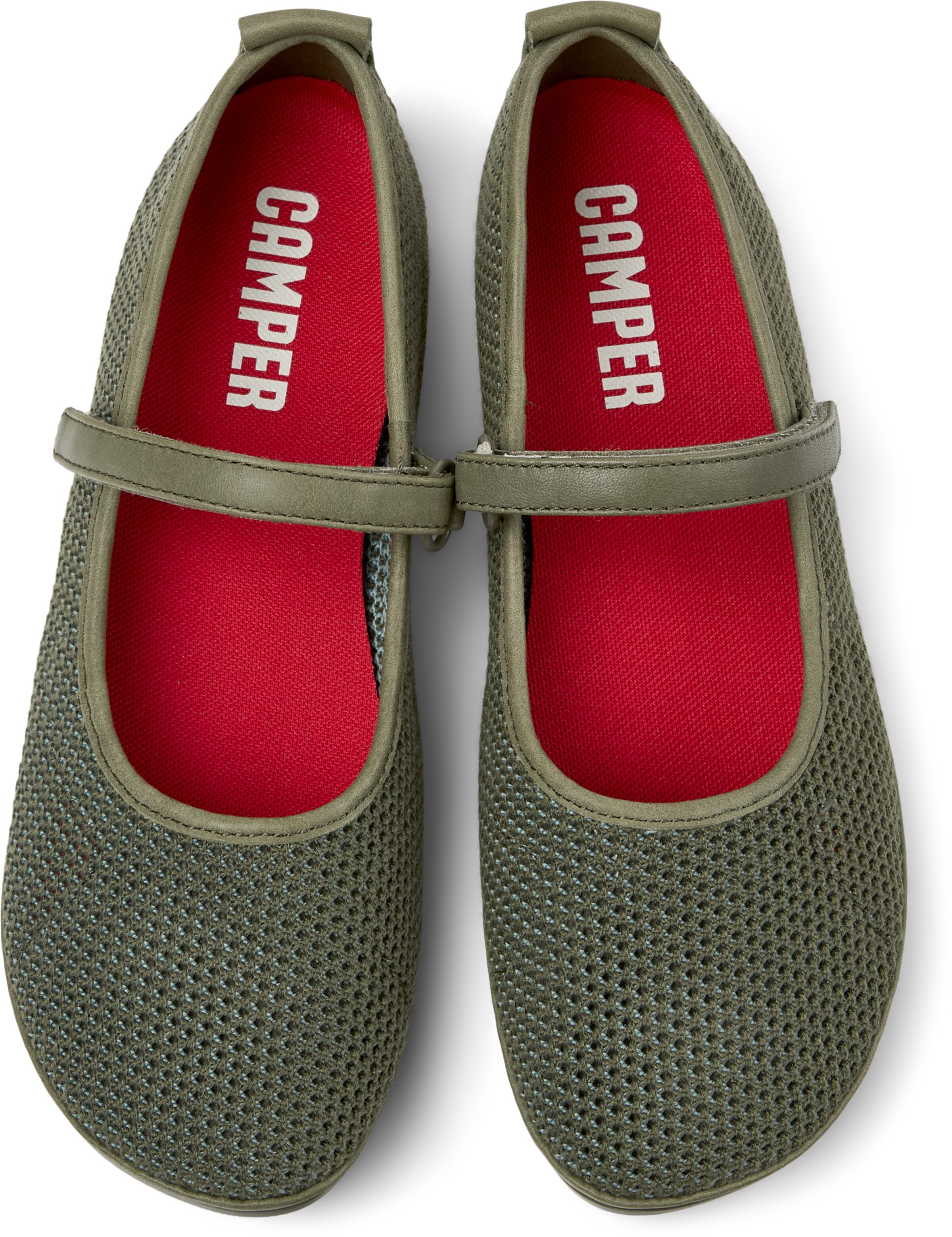 Ballerina con cinturino 'Right Nina' di CAMPER in verde