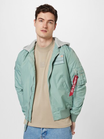 ALPHA INDUSTRIES Rovný strih Prechodná bunda - Zelená: predná strana