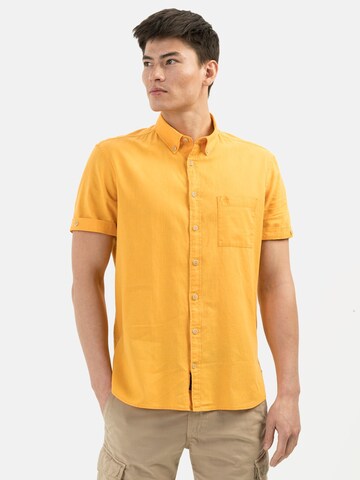 CAMEL ACTIVE Regular fit Button Up Shirt in Yellow: front