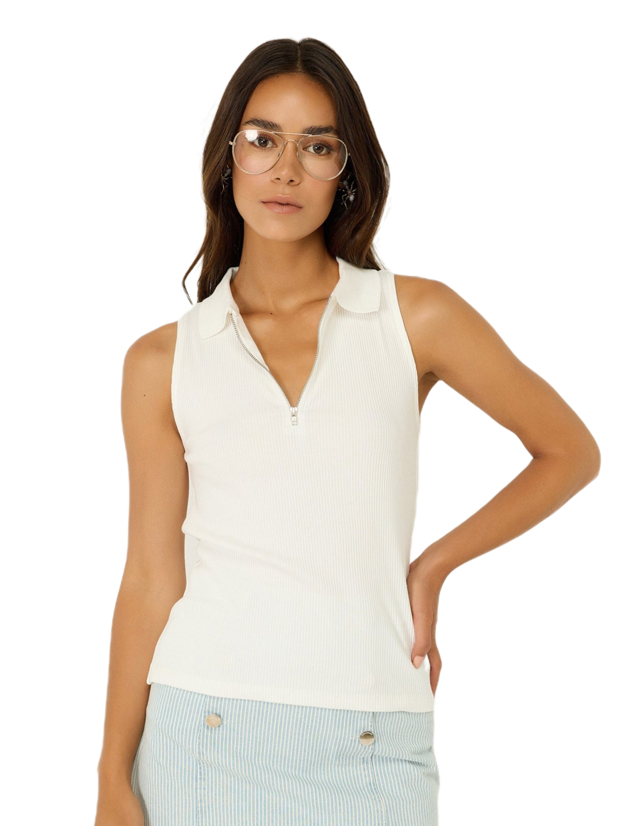 No Matter What Top in Wit: voorkant