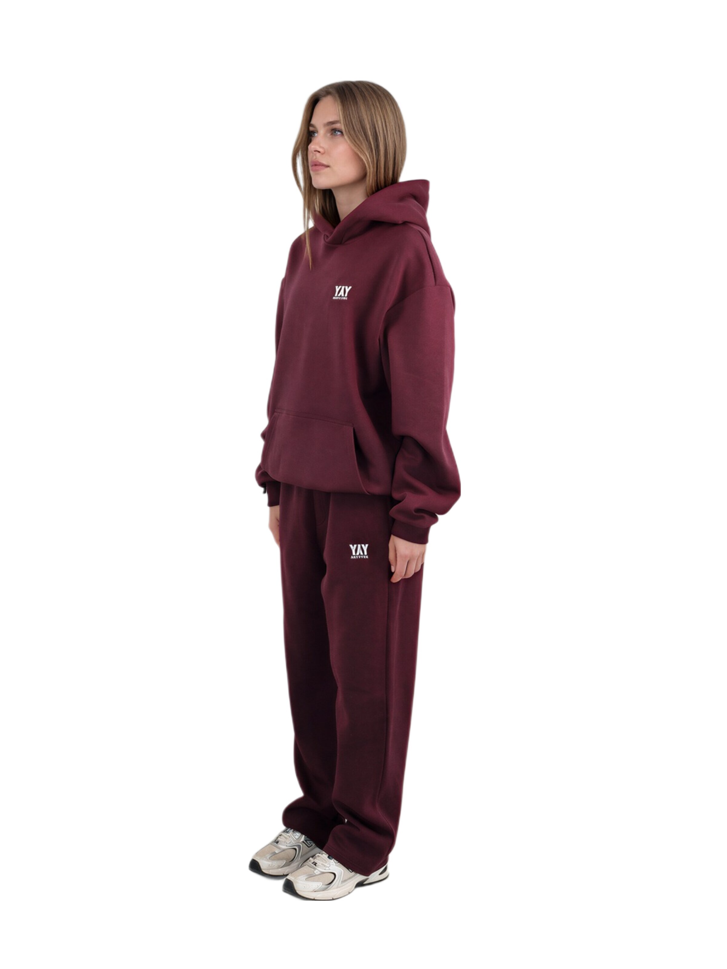 HEFTYKA Loose fit Workout Pants 'OPEN LEG JOGGER' in Purple