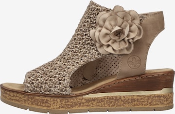 Sandales Rieker en marron : devant