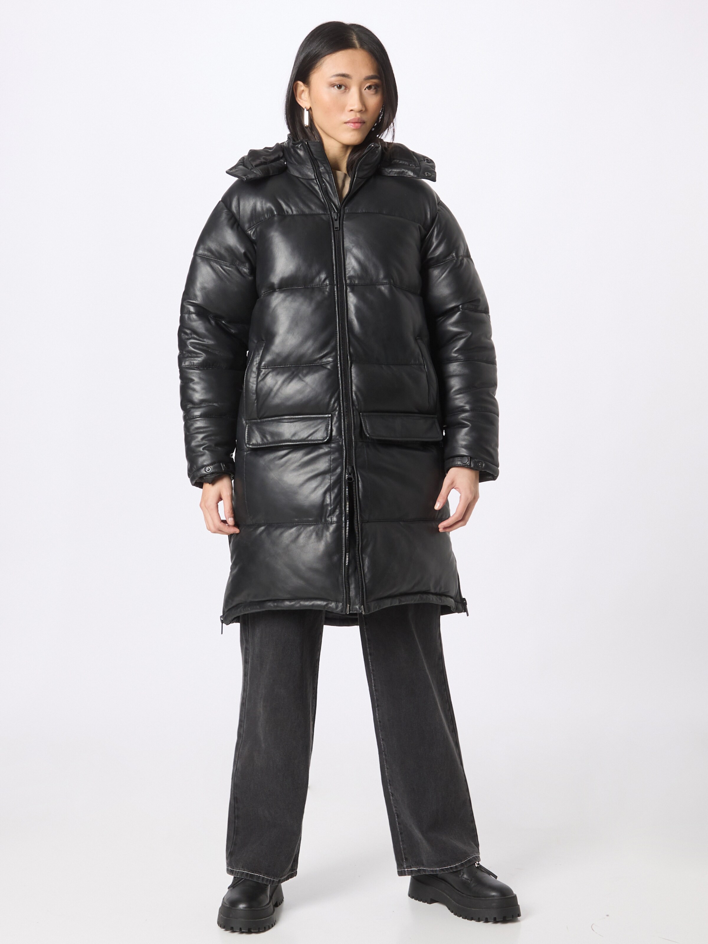 Frauen Mäntel Deadwood Mantel 'Yotei' in Schwarz - ZX50181 Frauen Mäntel Deadwood Mantel 'Yotei' in Schwarz - ZX50181