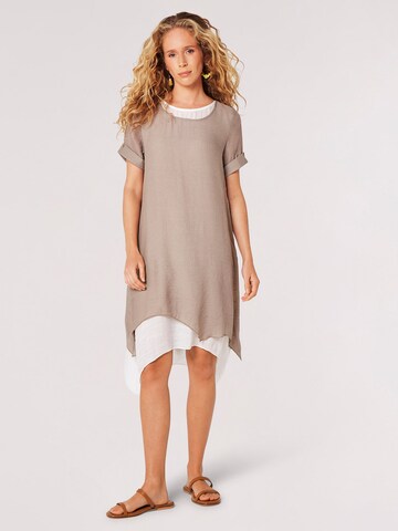 Apricot Dress in Brown: front