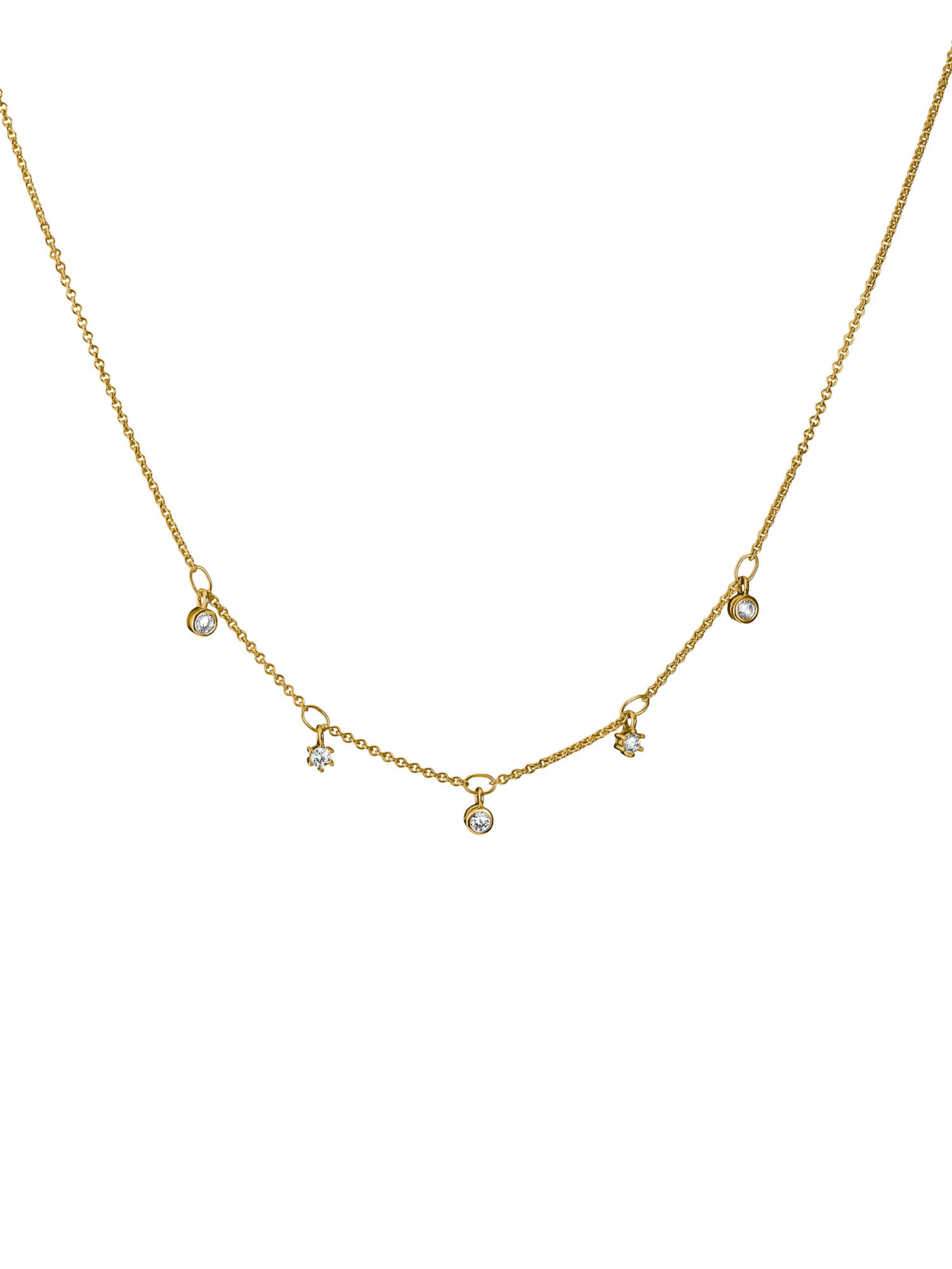Thomas Sabo Necklace in 45 in Gold / White, Item view