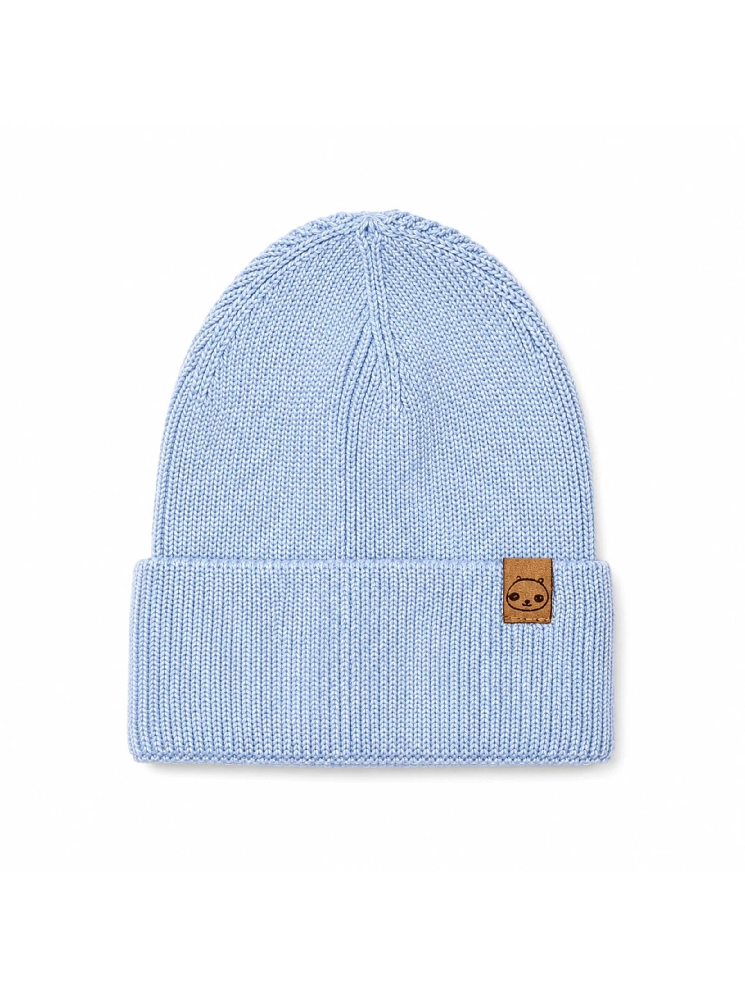 BergBiber Beanie 'Mütze - 100% Bambus (mitwachsend) (Kopie)' in Blue: front