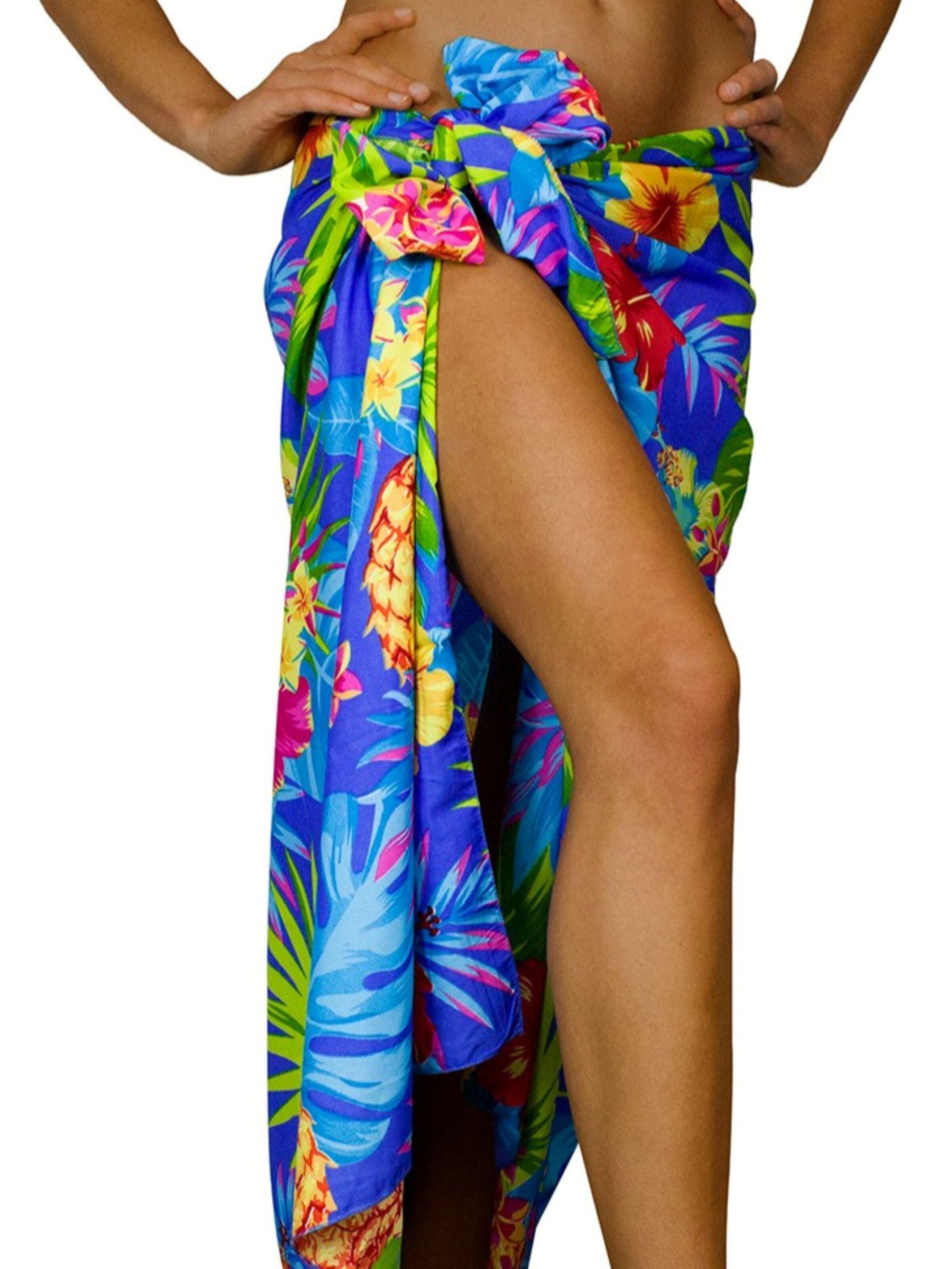 King Kameha Scarf 'Pineapple' in Blue