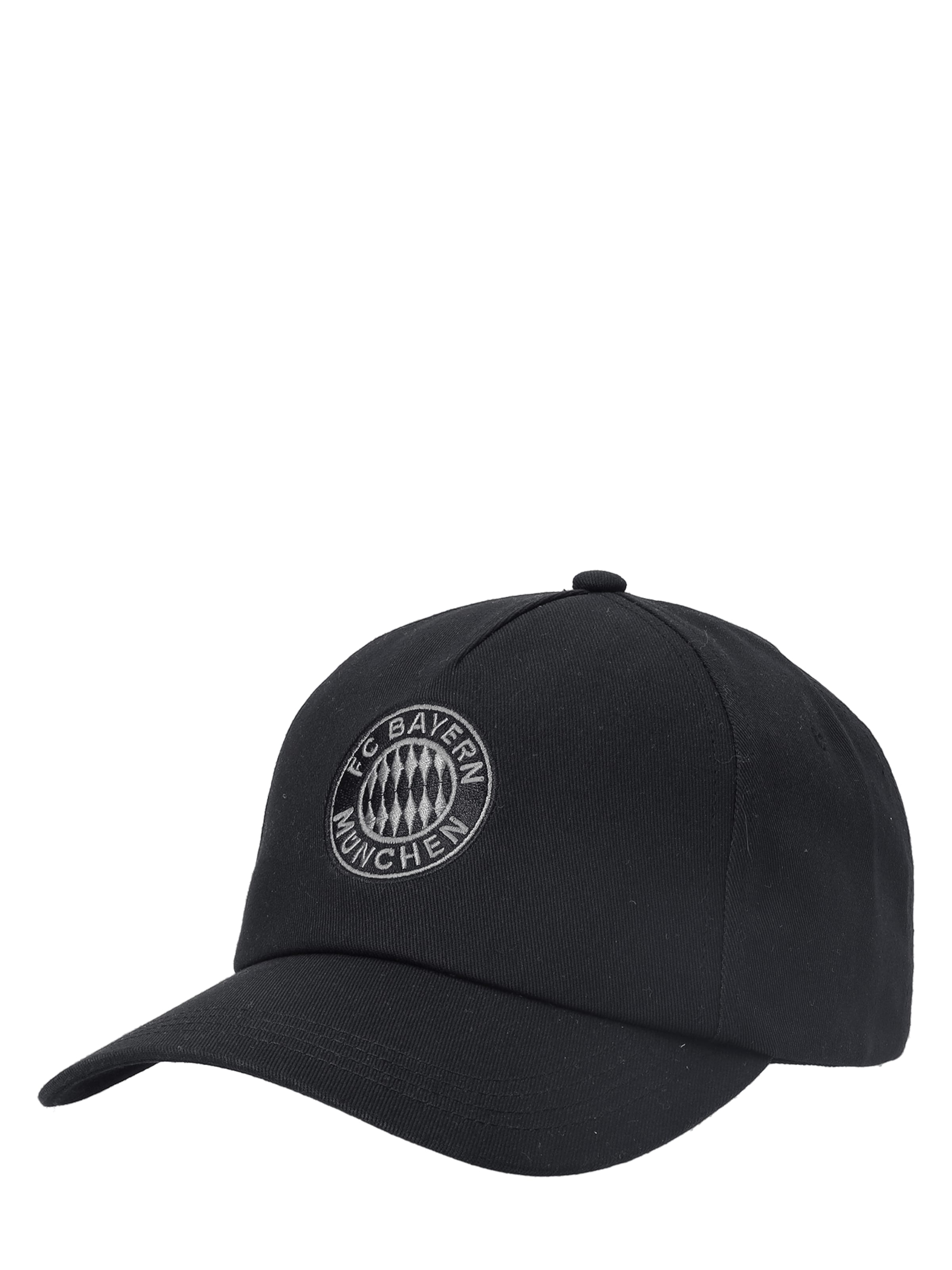 FC BAYERN MÜNCHEN FC Bayern Baseballcap Logo in Schwarz: Vorderseite
