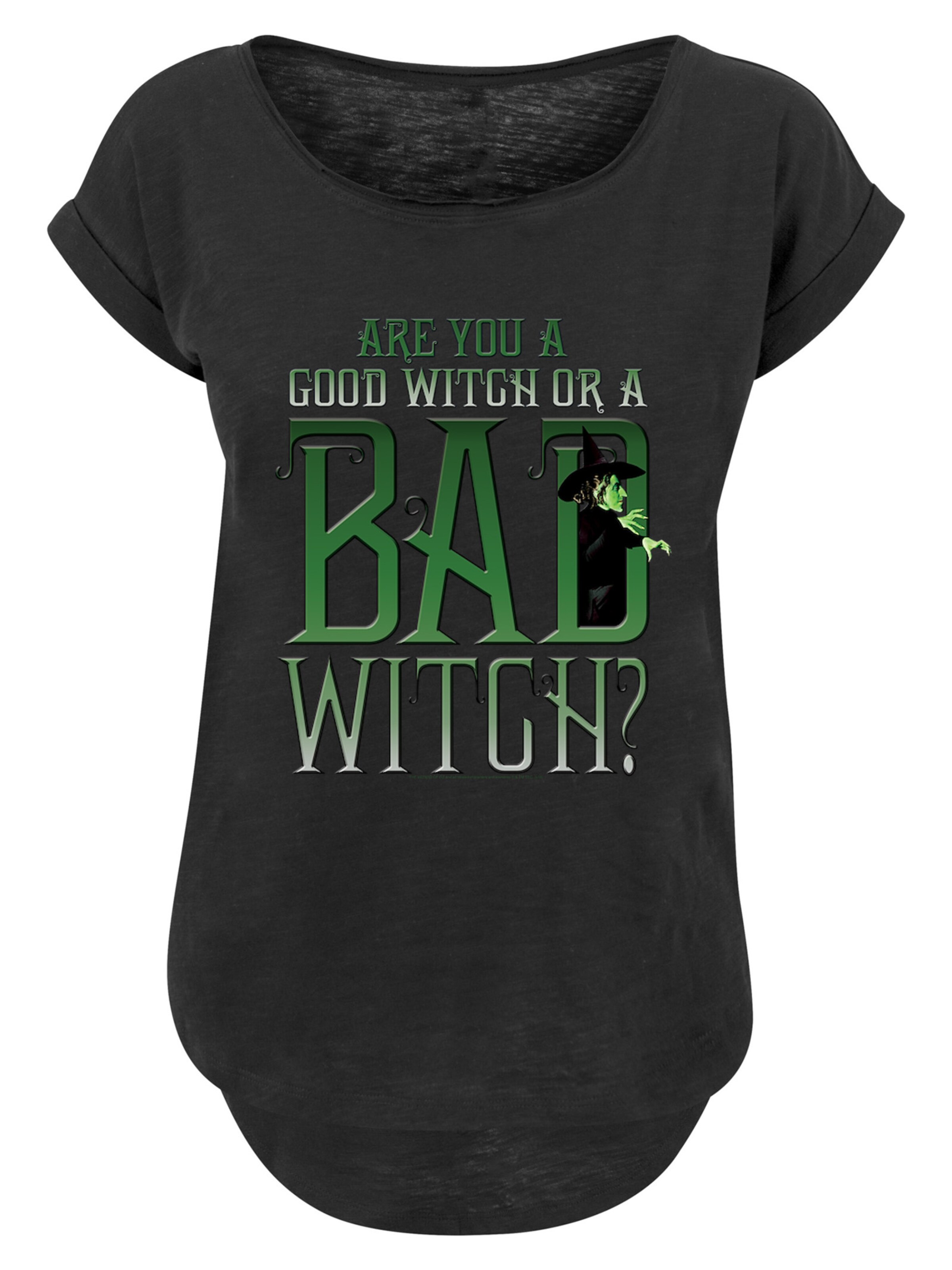 F4NT4STIC Shirt 'Disney Wizard of Oz Good Witch Bad Witch' in Black: front