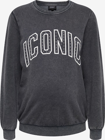 Sweat-shirt 'OLMQUOTE' Only Maternity en gris : devant