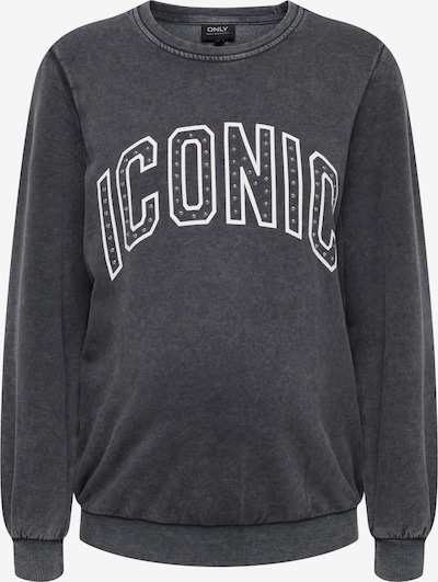 Only Maternity Sudadera 'OLMQUOTE' en gris oscuro / blanco, Vista del producto
